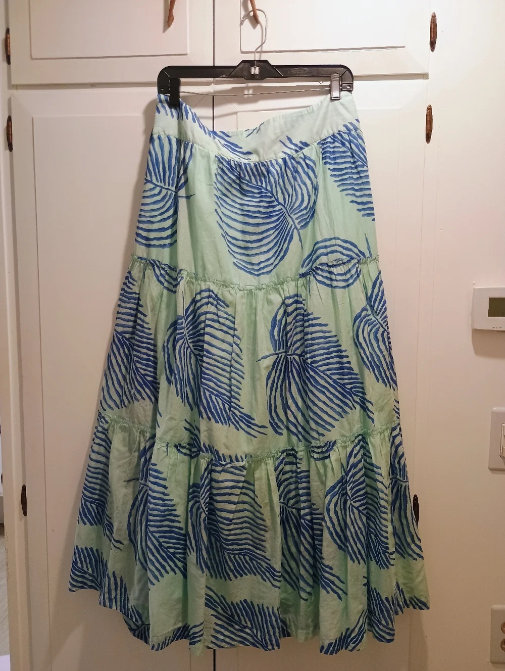 Vineyard Vines Palm Frond Maxi Skirt Crystal Blue - Picture 1 of 4